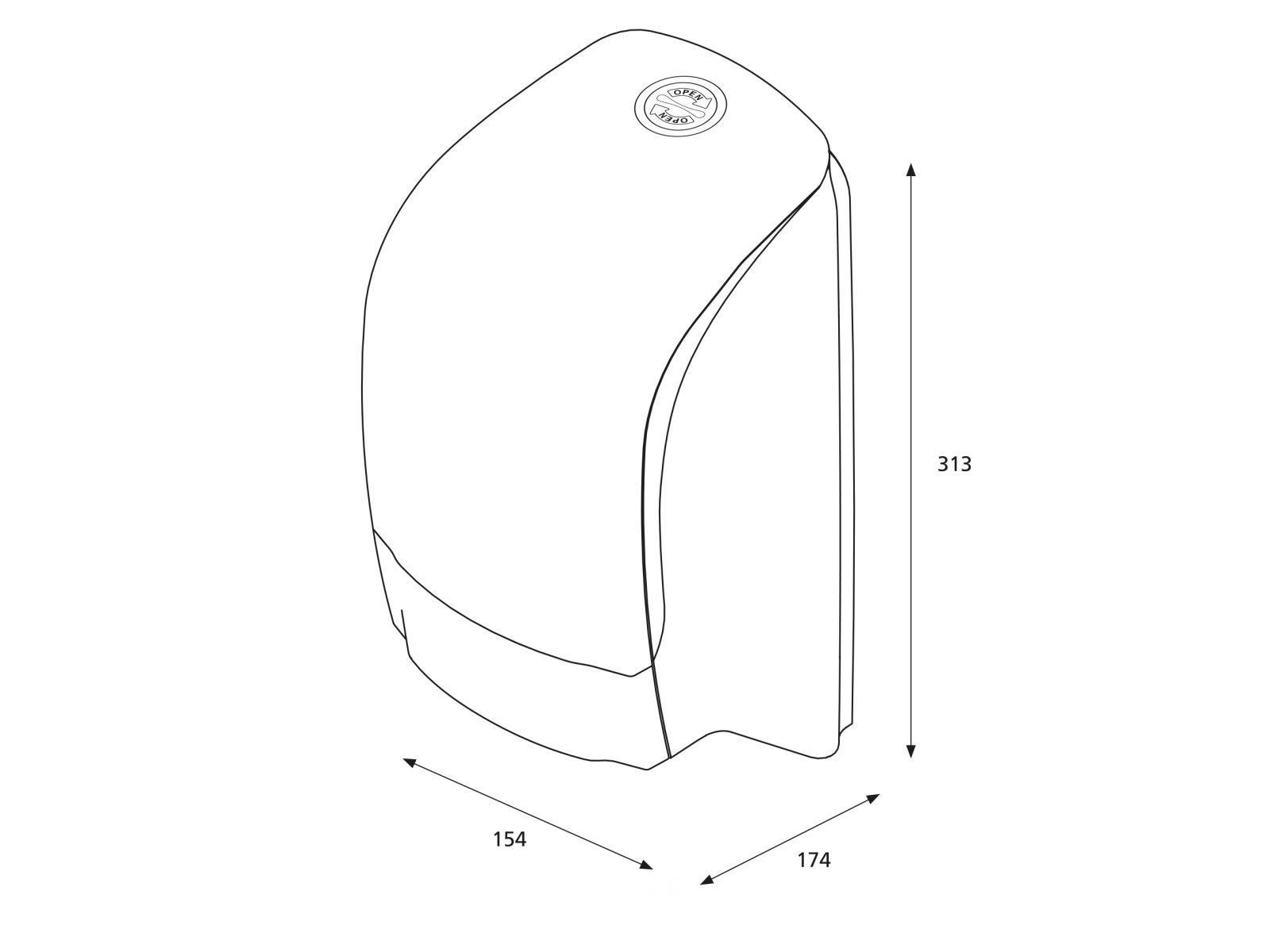 Dozownik papieru toaletowego Katrin SYSTEM 77519 CZARNY